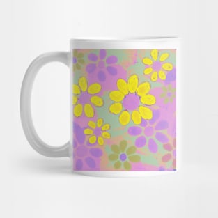 Neon Colorful Daisy Sunflower Floral Pattern Mug